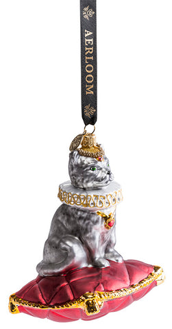 Jester Cat - multi coloured - glass baubles Christmas decorations