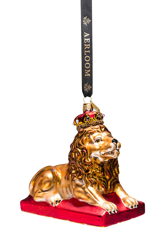 Lion - multi coloured - glass baubles Christmas decorations