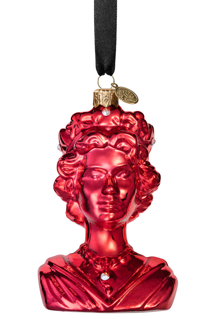 The Queen - Pink - glass baubles Christmas decorations