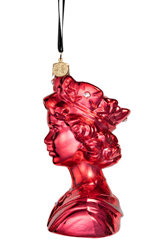 The Queen - Pink - glass baubles Christmas decorations
