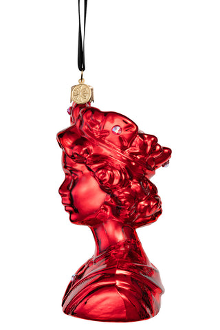 The Queen - Red - glass baubles Christmas decorations