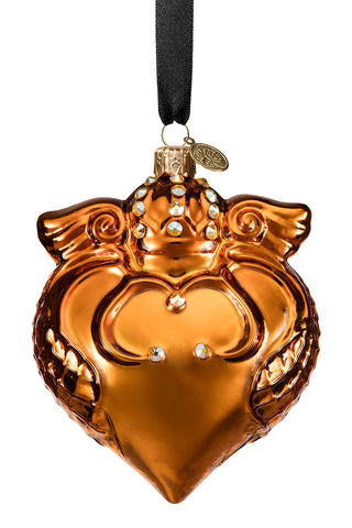 Imperial Heart - Gold - glass baubles Christmas decorations