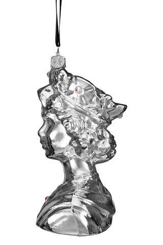 The Queen - Silver - glass baubles Christmas decorations