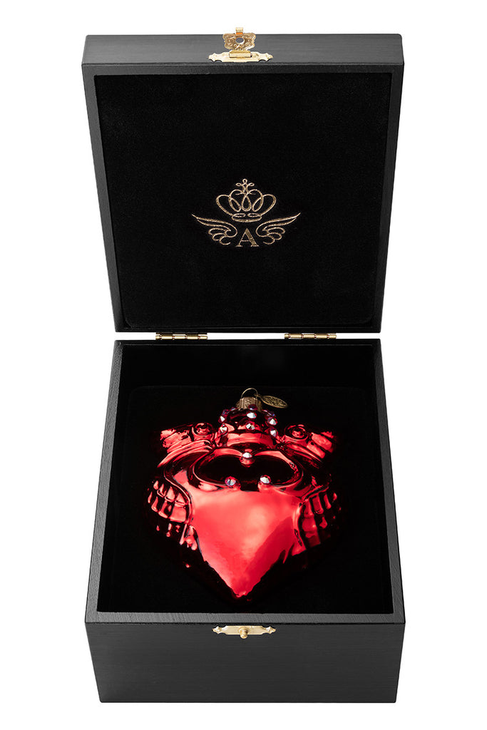 Imperial Heart - Red - glass baubles Christmas decorations
