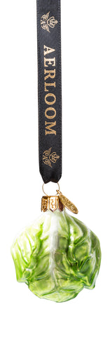 Brussel Sprout - glass baubles Christmas decorations