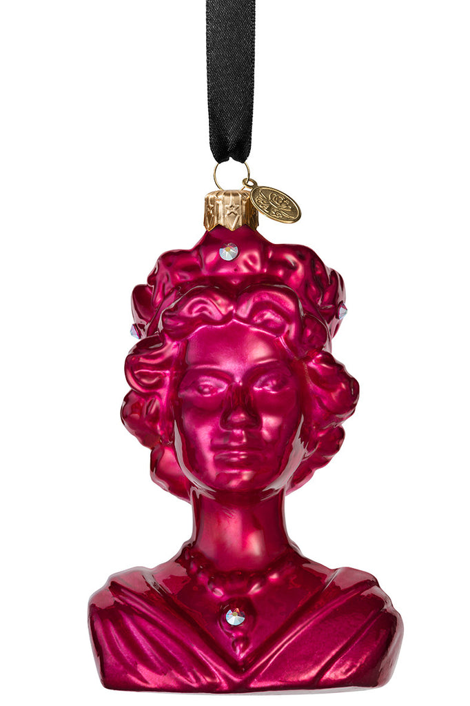 The Queen - Fuchsia - glass baubles Christmas decorations