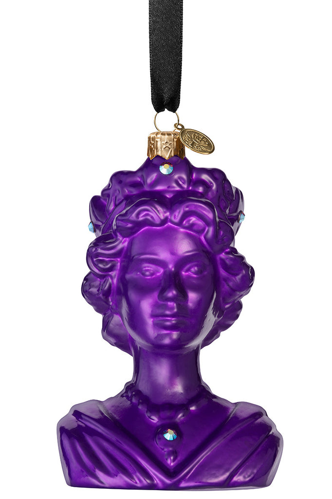 The Queen - Purple - glass baubles Christmas decorations