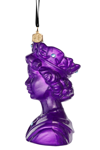The Queen - Purple - glass baubles Christmas decorations