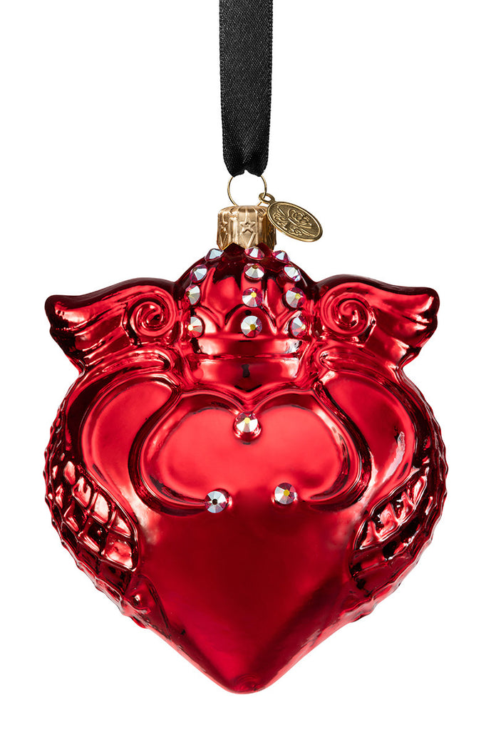 Imperial Heart - Red - glass baubles Christmas decorations